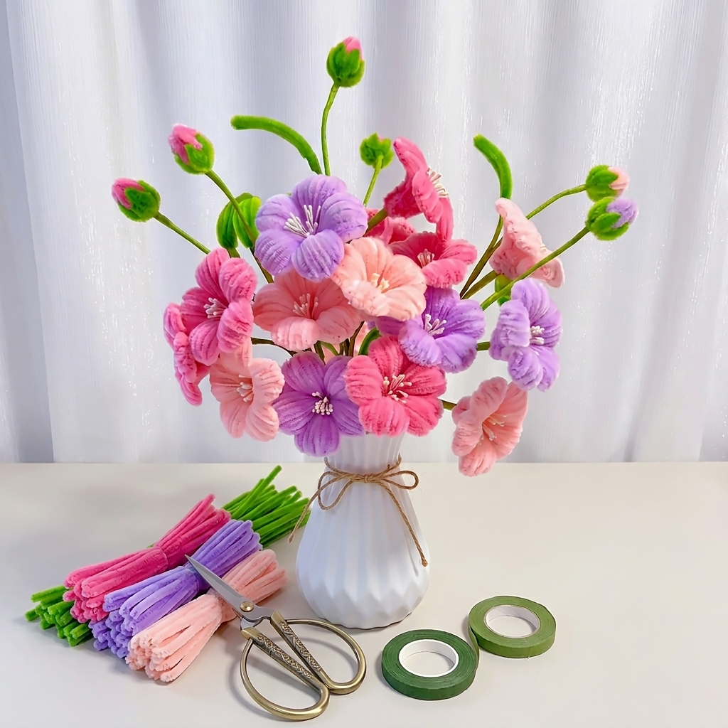 Chenilledraht Blumen